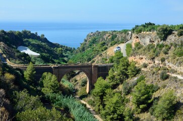 Espacio Natural Maro-Cerro Gordo, cerca de Nerja, Málaga, Andalucía, España