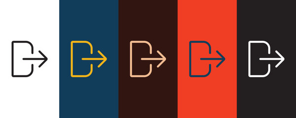 Web login exit icon for web and mobile