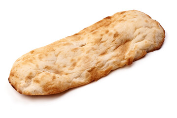 Pita, Flat bread, isolated on white background.