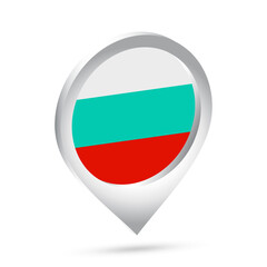 Bulgaria flag 3d pin icon