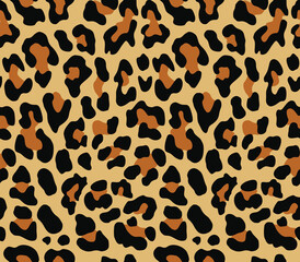 Leopard camouflage pattern, vector trendy texture, modern cat design on textile