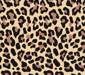 Fototapeta na wymiar Animal leopard cat pattern, seamless print, vector graphics for textile.