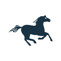 Horse, animal, mustang, race, ride, sport icon. Editable vector logo.