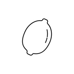 Lemon icon.Symbol lemon with leaf