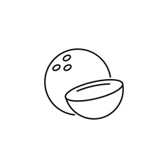 Coconut line icon. Fruit icon for websites, web design, mobile app.