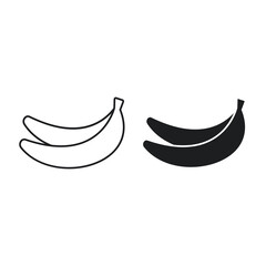 Obraz premium Banana icon for web, computer and mobile app