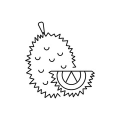 durian fruit line icon