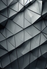 Triangular pattern wall background. Abstract 3d illustration.