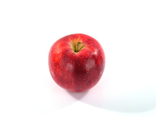 red apple on white background