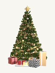 christmas tree with gifts