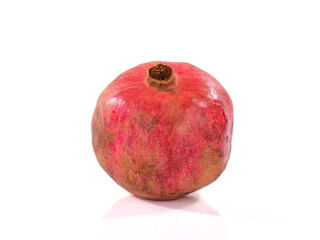 red pomegranate on white background