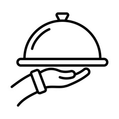 Food Tray, Food Service Icon Logo Design Vector Template Illustration Sign And Symbol Pixels Perfect