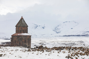 Ani Antique City in the Winter Season Photo, Kars Turkey