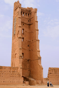 THE CITY OF TLEMCEN IN ALGERIA WITH THE GREAT MOSQUE AND THE RUINS OF MANSOURAH MINARET