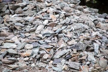 pile of sharp rocks