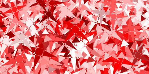 Light Red vector template with triangle shapes.