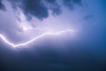 Lightning and storm clouds