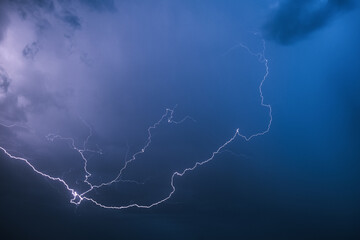 Lightning and storm clouds