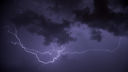 Lightning and storm clouds