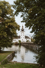 Castle Ort in Gmunden, Austria. Gmunden is Part of the European Capital of Culture - 548318470