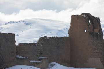 Ani Antique City in the Winter Season Photo, Kars Turkey