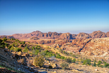 Jordans inland, on the road from Petra to the Wadi Rum