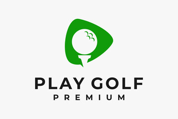 golf logo with golf ball negative space