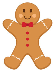 Holiday gingerbread man sweet cookie