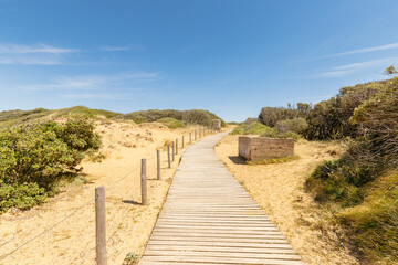 view of Pointe du Payre beach, Jard sur mer, France