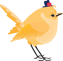 Yellow Sparrow. cheerful sparrow. Sparrow with Hat
Sparrows are characterized by the manifestation of monogamy - these birds often form permanent pairs, and live together all their lives.