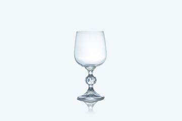 empty wine glass isolated on white background