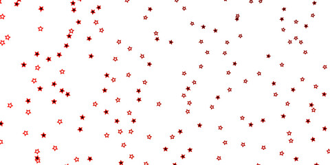 Dark Red vector texture with beautiful stars.