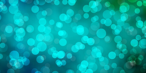 Light BLUE vector background with bubbles.