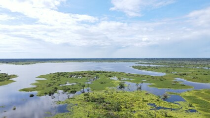 Itaya River floodplains at Iquitos City, Amazon, Loreto, Peru, South America.