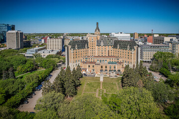 Fototapeta na wymiar Downtown Aerial View of the City of Saskatoon