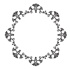 Frame, in the style of an ornament, Vector illustration eps 10, Art.	