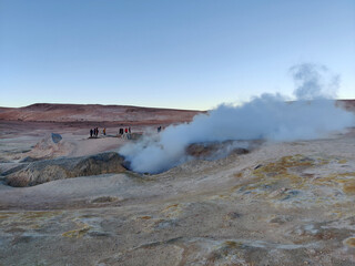 Geyser in Eduardo Avaroa National Reserve, Bolivia, South America.
