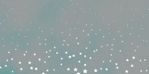 Dark BLUE vector background with small and big stars.