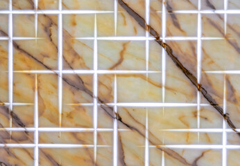 Marble wall panel with white LED lighting. Natural stone and LED lighting in the interior.