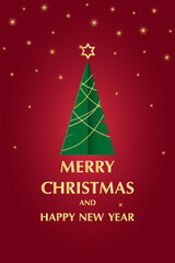 Holiday greeting card Christmas and New Year