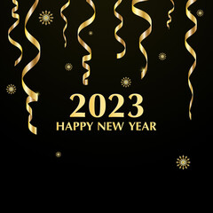 Fototapeta na wymiar Greeting New Year 2023 card