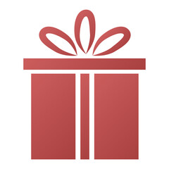 Beautiful gift in a box. Red box. Vector