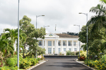 Dominica, Roseau - November 12 2022: The State House as official residence of President in Commonwealth Dominica in Roseau