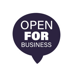 Open for business vector flat icon