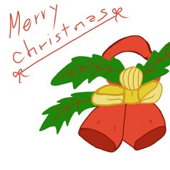 Obraz premium christmas bells with ribbon