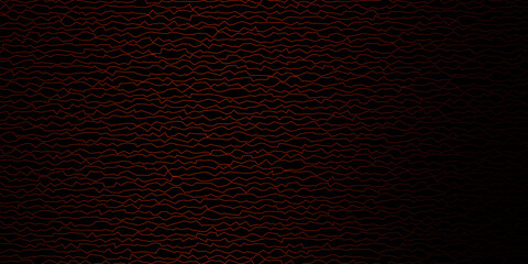 Dark Orange vector template with curved lines.