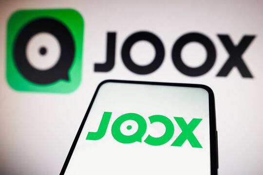 November 22, 2022, Brazil. In this photo illustration, the Joox logo is displayed on a smartphone screen.