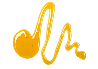 Honey isolated on white, top view