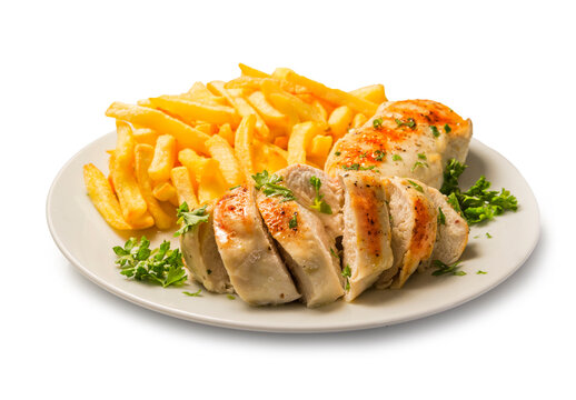 pechuga de pollo co. patatas fritas