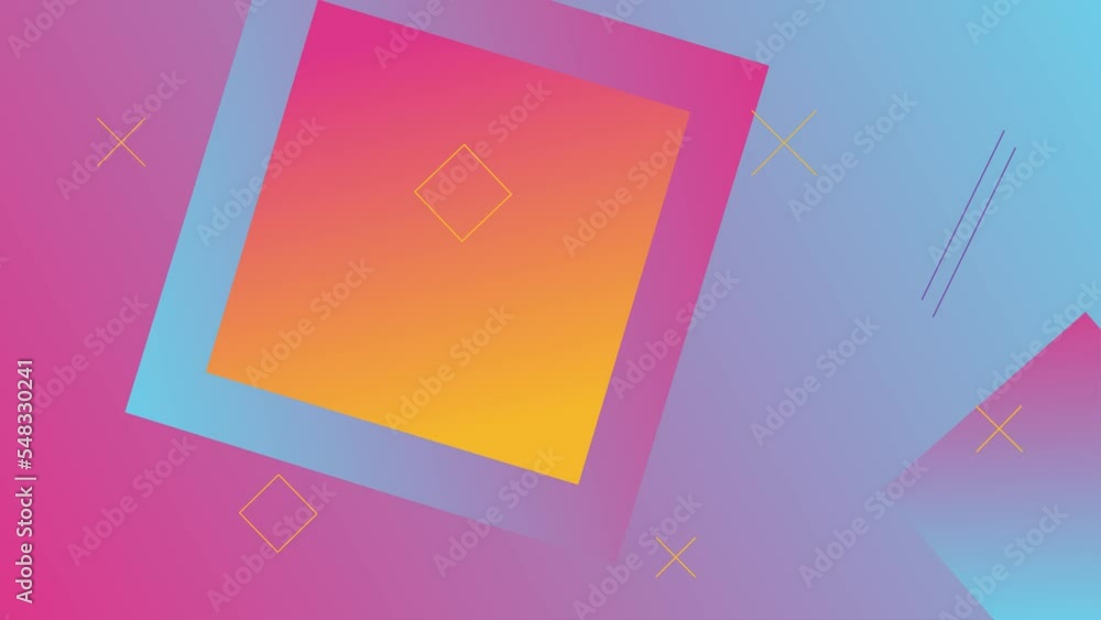 Poster flat animation, motion graphic background. color full line, dot, circle and abstract for backgrounds